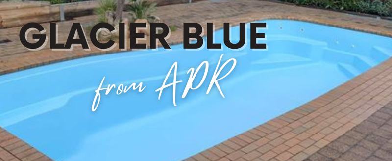 Finished pool in Glacier Blue