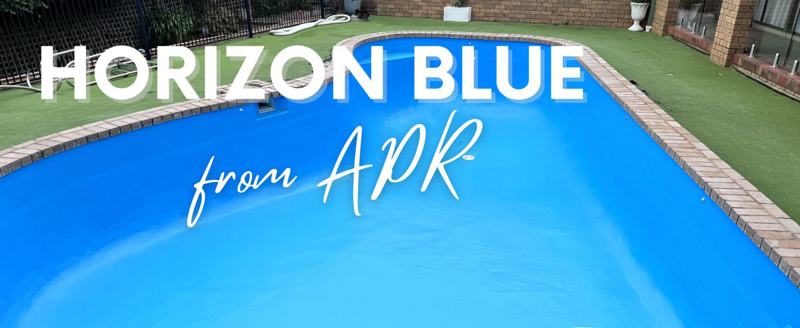 Finished pool in Horizon Blue