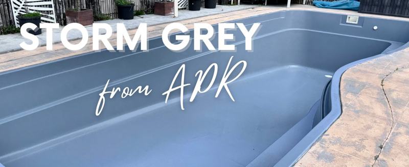 Finished pool in Storm Grey